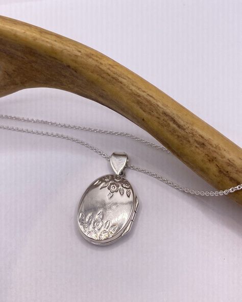 "Vintage oval locket  925 sterling silver  About a 3/4 an inch long without bale.  on a 925 sterling silver chain 16, 18 ,20, 22\" or 24\" Lovely etched design Can hold tiny sized photo. Laminate photo before inserting for longevity  Thank you for supporting a veteran owned, small business! All jewelry is shipped free within the US in a stylish gift box" Silver Locket Bracelet, Silver Locket Necklace, Locket Bracelet, Whimsical Jewelry, Oval Locket, Silver Locket, Sterling Silver Chain Necklace, Photo Locket, Silver Lockets