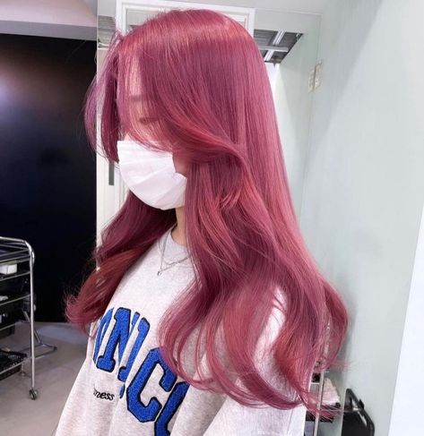 Dark Rose Pink Hair, Cranberry Pink Hair, Cherry Pink Hair Color, Muted Pink Hair, Reddish Pink Hair, Warm Pink Hair, Deep Pink Hair, Cherry Pink Hair, Berry Pink Hair