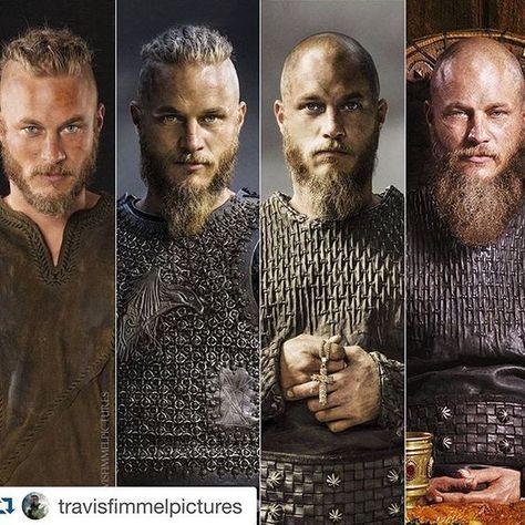 From Farmer, through Earl, to King, facing Retirement: Ragnar Lothbrok Seasons One → Four Vikings Travis Fimmel, Alexander Dreymon, Vikings Show, King Ragnar, Viking Series, Vikings Tv Series, Vikings Tv Show, Vikings Ragnar, Viking Life