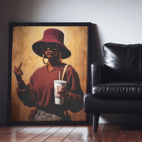 💎 Buy 2 Get 30% OFF. Buy 3 Get 40% OFF!! 💎 THE STRUGGLE IS OVER! FINALLY, A SPOT FOR PREMIUM DIVERSE BLACK WALL ART VISIT OUR FULL SHOP https://www.etsy.com/shop/EbonicEmbrace FIND BLACK KIDS ART https://www.etsy.com/shop/AfroDreamers FIND BOUJEE BLACK ART https://www.etsy.com/shop/Boujanae SIZES AVAILABLE Extra Small - 8x10 inches Small - 16x20 inches Medium - 24x30 inches Large - 30x45 inches FRAMES AVAILABLE Black Frame - Available For Paper Print Walnut Frame - Available For Canvas Print H Earthy Hallway Decor, African American Apartment Decor, Black Women Wall Art Bedroom, Afrocentric Living Room, Black Empowerment Art, Black Family Art, Black Culture Art, Afro Modern Decor, Afro Boho Decor