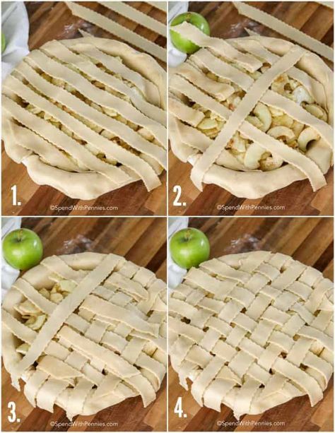 Learning how to make a lattice pie crust to top your favorite pies is easy! Top your next pie with this easy crust for a dessert that will impress! #spendwithpennies #latticecrust #piecrust #flakypiecrust #easypiecrust #howtomakepiecrust #howtomakelatticecrust Pie Lattice, Braided Pie Crust, Lattice Pie Crust, Lattice Crust, Lattice Pie, Easy Pie Crust, Kitchen Staples, How To Make Pie, How To Weave