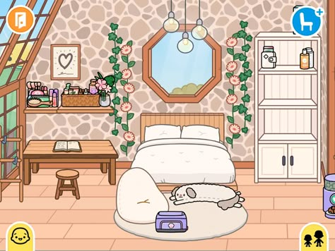 Toca Boca Cute Bedroom Ideas, Cute Toca Boca Parents Room, Toca Boca Attic Bedroom, Cute Toca Boca Room Ideas Modern Mansion Bedroom, Toca Boca Daughter Room Ideas, Toca Teen Girl Bedroom Idea, Teen Room Toca Boca Family House, Parents Toca Boca Room, Toca Bo A Teen Bedroom