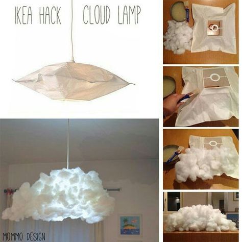 Lampshades Diy, Cloud Lampshade, Mommo Design, Cloud Lamp, Diy Clouds, Decor Ikea, Cloud Lights, Décor Diy, Diy Lighting