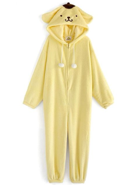 Pompompurin Onesie, Pompompurin Pajamas, Pompompurin Sweater, Sanrio Clothes, Girls Pjs, Matching Pjs, Cute Pajama Sets, Pajama Outfits, Bear Outfits