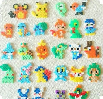 Aqua Beads Pokemon, Perler Bead Patterns Small Easy Pokemon, Pokemon Melty Beads, Mini Fuse Bead Patterns, Perler Keychain Ideas, 14x14 Perler Bead Patterns, Pokemon Beads Pattern, Perler Bead Patterns Pokemon, Mini Perler Bead Patterns