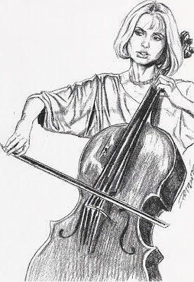 The Persuaders, Cello Art, Music Sketch, Wild Geese, Art Trading Cards, Brush Drawing, Grunge Art, Sketchbook Art Journal, Fantasy Paintings