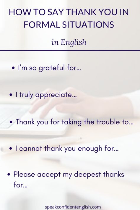 Conversational English. Here are 5 great sentence starters to thank someone. They are perfect for professional situations, particularly in writing an email. Get more useful strategies for thanking someone in English with this online lesson at https://www.speakconfidentenglish.com/say-thank-you-english/?utm_campaign=coschedule&utm_source=pinterest&utm_medium=Speak%20Confident%20English%20%7C%20English%20Fluency%20Trainer Business Writing Skills, Better English, English Conversation, English Learning Spoken, Essay Writing Skills, Conversational English, Interesting English Words, Good Vocabulary Words, Good Vocabulary