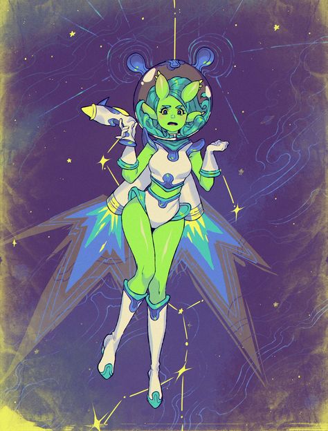 Cute Alien Oc, Alien Character Art, Alien Oc Art, Cyberpunk Alien, Alien Aesthetic, Alien Character, Monster Girls, Cute Alien, 캐릭터 드로잉