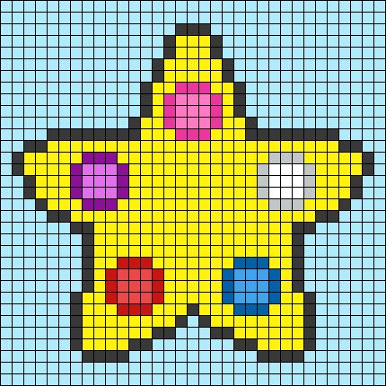 Steven Universe Crochet, Steven Universe Crystal Gems, Sapphire Steven Universe, Graph Paper Drawings, Pixel Art Templates, Pixel Crochet, Steven Universe Gem, Pixel Art Grid, Tapestry Crochet Patterns