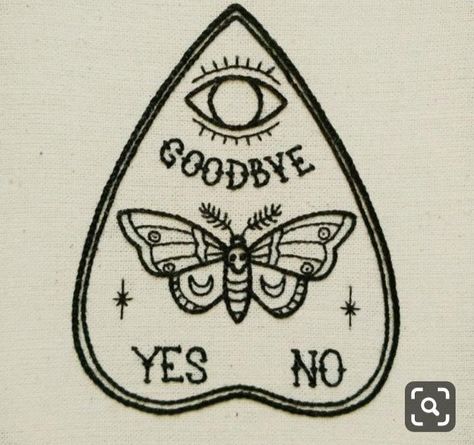 Tattoo Papillon, Ouija Planchette, Digital Embroidery Patterns, Discreet Tattoos, Hand Embroidery Pattern, Mini Drawings, Simplistic Tattoos, Tattoo Design Drawings, Creative Tattoos