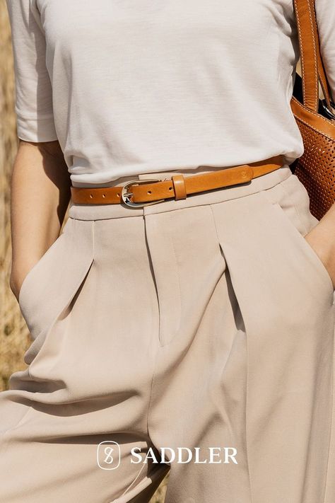 An elegant and stylish narrow belt made made in Italy. A gorgeous addition to you outfit. Find your's at saddler.com An Eye, Vegetable Tanned Leather, Leather Belt, Belts, In Italy, Buckle, Italy, Leather