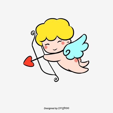 Cute Valentines Drawings, San Valentín Ideas, Cupid Cartoon, Cupid Drawing, Cupid Images, Angel Cartoon, Valentine Drawing, Wings Sketch, Angel Clipart