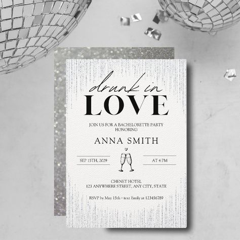 Drunk in Love Bachelorette Party Invitation Glitz And Glam Bachelorette Party, Disco Glitz, Glitz And Glam Bachelorette, Glam Bachelorette Party, Drunk In Love Bachelorette Party, Love Bachelorette Party, Drunk In Love Bachelorette, Glam Bachelorette, Bachelorette Party Invitation