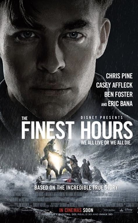 The Finest Hours, Action Movie Poster, Character Posters, Casey Affleck, The Incredible True Story, Leading Men, Gary Cooper, Movies Worth Watching, Film Disney