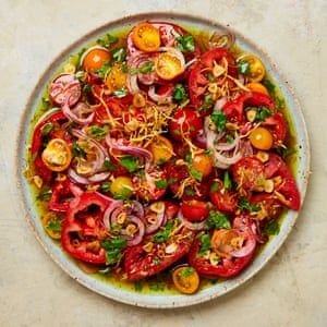 From tomato salad to Persian noodles: Yotam Ottolenghi's cooling summer recipes | Food | The Guardian Autumn Bakes, Christmas Veggie, Otto Lenghi, Recipes Autumn, Yotam Ottolenghi Recipes, Savoury Bakes, Ottolenghi Recipes, Vegetarian Christmas, Autumn Food