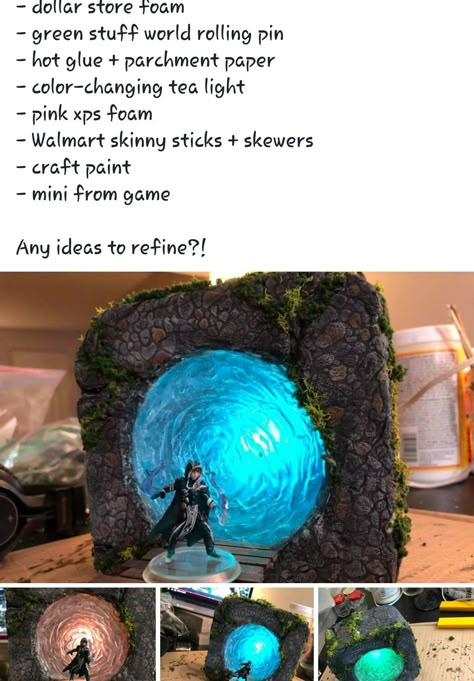 I need to make a stargate with this technique Dnd Display Shelf, Dungeons And Dragons Terrain Diy, Dnd Scenery Diy, D&d Props Diy, Dnd Board Diy, Dnd Buildings Diy, D&d Miniatures Diy, D&d Diy Crafts, Diy Dnd Miniatures