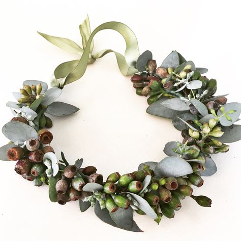 Gumnut and Eucalyptus Hair circlet 🐨🌿 Hair Circlet, Floral Styling, Flower Crowns, Floral Crown, Floral Style, Bride Hairstyles, Flower Crown, Hair Pieces, Floral Wreath