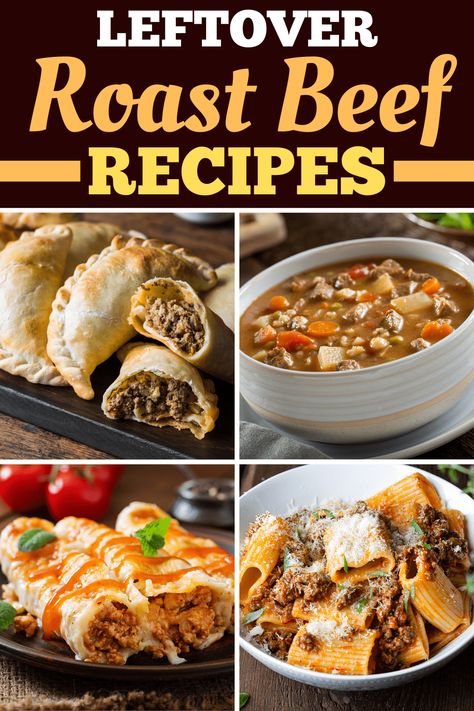 These leftover roast beef recipes are the perfect way to enjoy your meat a second time! From stroganoff to chili to stew, it's easy to make roast beef the star the show again. What To Do With Leftover Roast Beef, Leftover Beef Recipes, Leftover Beef Stew, Leftover Roast Beef Recipes, Leftover Pot Roast, Leftover Roast Beef, Ground Beef And Cabbage, Cooking Roast Beef, Sirloin Roast