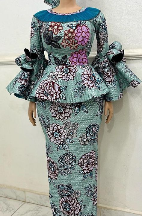 Ankara Skirt And Blouse Styles 2022, Trendy Skirt And Blouse Styles, Ghana Outfits, Ankara Skirt And Blouse Styles, Ankara Skirt And Blouse, African Fabric Dress, Long African Dresses, Couples Modeling, African Print Dress Ankara