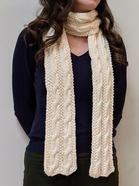 Free Reversible Cable Scarf Pattern — Knit Paint Sew Reversible Cable Scarf, Cable Scarf Pattern, Easy Scarf Knitting Patterns, Knitted Cowl Scarves, Cable Scarf, Cable Knitting Patterns, Knitting Patterns Free Scarf, Cable Knit Scarf, Crochet Cable