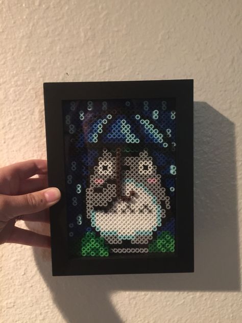 Perler Bead Box Pattern, Totoro Perler, Beads Business, Perler Projects, Perler Ideas, Diy Perler Bead Crafts, Bead Frame, Beads Pictures, Diy Perler Beads