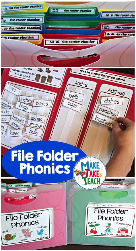 Over 20 file folder phonics activities in 2 bundles! Great for independent centers or for introducing the concepts during small group instruction! Year 2 Phonics Activities, Saxon Phonics 2nd Grade, Folder Activities, Learning Phonics, File Folder Activities, File Folder Games, Folder Games, 2nd Grade Reading, Phonological Awareness