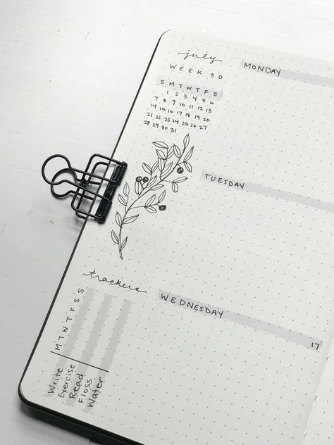 Bujo Weekly Habit Tracker, Simple Bujo Spreads Weekly, Bujo Planner Weekly, Bujo Tracker Ideas Weekly, Bujo Page Inspiration, Useful Bujo Spreads, Bujo Simple Weekly Layout, Bujo Inspiration Ideas Weekly, Bujo Assignment Tracker