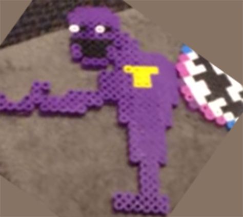 Purple guy by Logan Milkman on Youtube. Fnaf Perler/Hama bead Purple Guy Perler Beads, Fnaf Room Decor, Fnaf Perler Beads, Melting Beads Patterns, Fnaf Purple Guy, Fnaf Room, Rings Beads, Hamma Beads, Beads Patterns