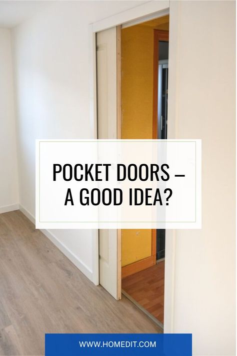 Pocket Door Ideas, Pocket Door Installation, Interior Design Boards, Swinging Doors, Pocket Door, Easy Home Decor, Pocket Doors, House Made, Floor Space