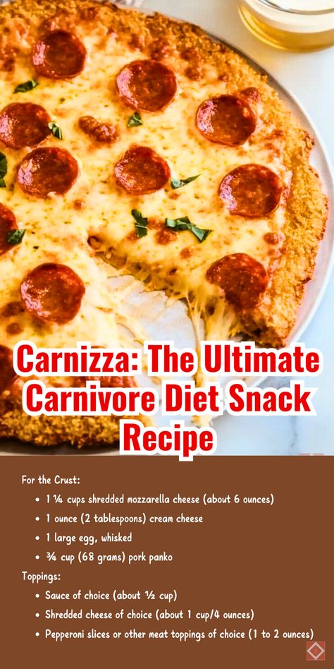 Love pizza but following a carnivore diet? Meet Carnizza, the perfect protein-packed snack! This easy, no-carb recipe uses meat and cheese for a delicious twist on traditional pizza. Quick to make and incredibly satisfying, it’s great for snack time or meal prep. Save this pin to try a carnivore classic today! Carnivore Instant Pot Recipes, Carnivore Diet Breakfast Ideas, Carnivore Diet Snacks, Carnivore Diet Breakfast, Carnivore Pizza, Diet Breakfast Ideas, Caveman Diet Recipes, Pizza Bowl, Carnivore Recipes