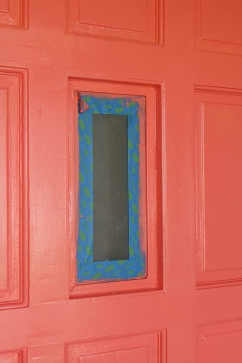 Coral Painted Front Doors - Lolly Jane Peach Colored Front Doors, Coral Front Door Colors Sherwin Williams, Coral Door Front Entrance, Salmon Front Door, Paint Front Door Diy, Cute Outdoor Decor, Colorful Porch, Coral Front Doors, Orange Brick Houses