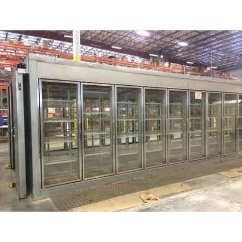 12' x 36'9" x 8'H Display Glass Door Walk-in Cooler (441 Sq. Ft.)  | Barr Commercial Refrigeration Glass Front Refrigerator, Rv Food, Walk In Freezer, Commercial Refrigerators, Bottle Shop, Food Pantry, Glass Door, Walk In, Pantry