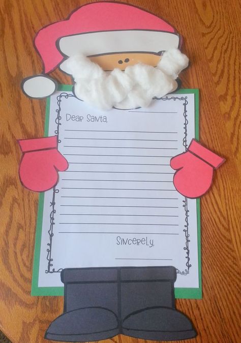 Christmas Santa Letter, Write A Letter To Santa, Persuasive Letter, Santa Writing, A Letter To Santa, Writing Craftivity, 2nd Christmas, Christmas In The Classroom, Holiday Writing