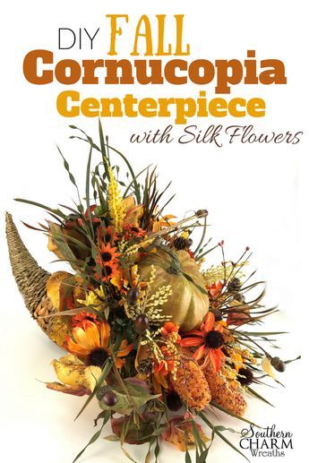 In this video, learn to make a fall cornucopia centerpiece for your fall table. #homedecorideas Centerpiece Tutorial, Cornucopia Centerpiece, Succulent Centerpiece, Southern Charms, Cute Dorm Rooms, Fall Arrangements, Fall Table Decor, Wreath Making, Fall Centerpiece