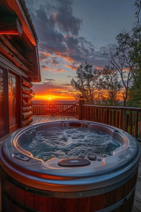 Hot Tub With A View, Hot Tub Aesthetic, Beautiful Vacation Destinations, Cute Diy Room Decor, Spa Vacation, Spa Design, Dream House Interior, Diy Room, Hot Tubs