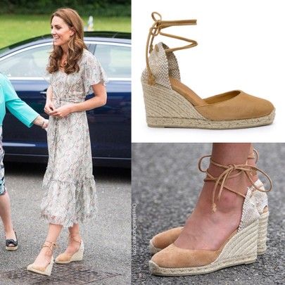 Dress With Espadrilles Outfit, Kate Middleton Sandals, Kate Middleton Espadrilles, Espadrilles Wedges Outfit, Kate Middleton Espadrilles Wedges, Espadrilles Heels, Wedge Heels Outfit, Espadrille Wedges Outfit, Chic Summer Slip-on Espadrilles