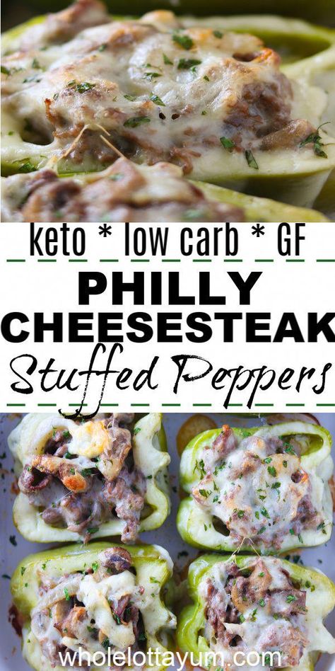 keto recipes casserole #KetoRecipes Cheesesteak Peppers, Cheese Steak Stuffed Peppers, Steak Stuffed Peppers, Philly Cheese Steak Stuffed Peppers, Cheesesteak Stuffed Peppers, Philly Cheese Steak Recipe, Cheesesteak Recipe, Cheese Steak, Philly Cheese