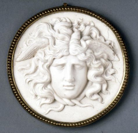 Head Of Medusa, Medusa Art, The British Museum, High Relief, Brass Frame, British Museum, The Head, Stoneware, Brass