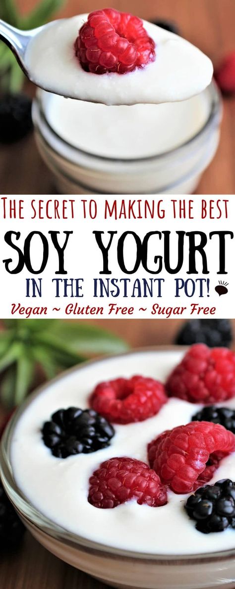 Dairy Free Yogurt Instant Pot, Dairy Free Yogurt Recipe, Gf Appetizers, Vegan Yogurt Recipe, Instant Pot Yogurt Recipe, Vegan Greek Yogurt, Soy Yogurt, Instant Pot Yogurt, Vegan Tips