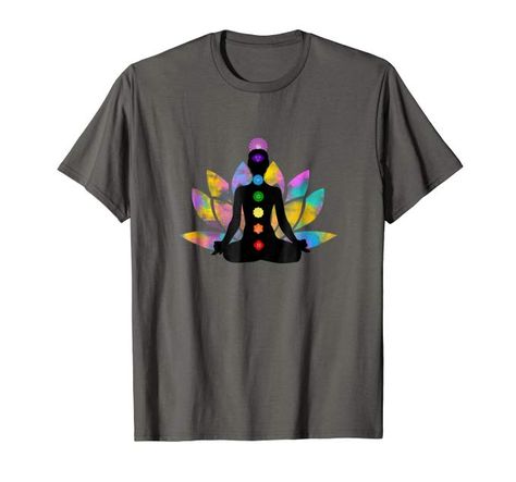 Woman Yoga Pose, Chakra Healing Meditation, Woman Yoga, Yoga Outfit, Spiritual Symbols, Paris T Shirt, Yoga Clothing, Yoga Tshirt, 7 Chakra