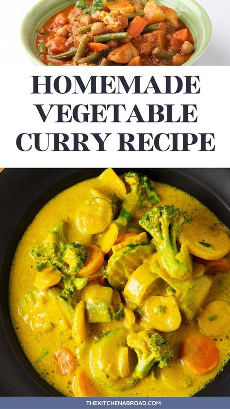 Discover the art of Indian cuisine with an easy-to-follow vegetable curry. This authentic recipe combines a medley of vegetables, aromatic spices, and coconut milk, creating a rich and creamy dish bursting with vibrant flavors. Delight in a comforting, plant-based culinary experience. Veg Curry Recipes Vegetarian, India Curry Recipes, Curry Vegetables Recipe, Indian Veggie Curry, Easy Indian Meals, Vegan Recipes With Coconut Milk, Vegtable Curry, Vegetable Curry Recipes Indian, Veggie Curry Recipes