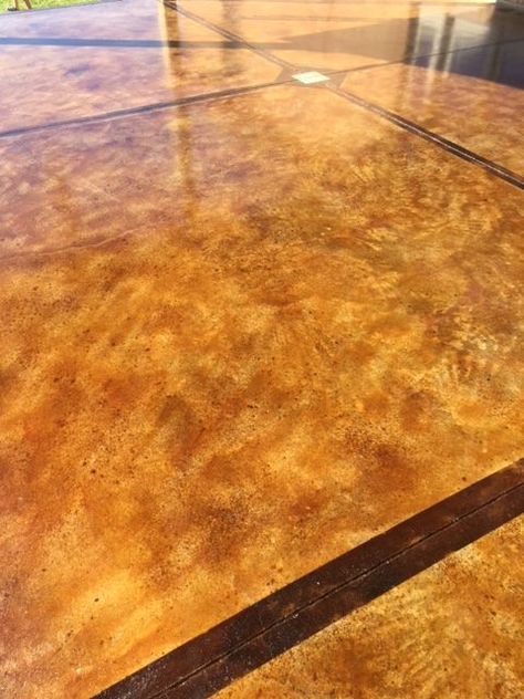 Malayan Buff Acid Stain Project Photo Gallery - Direct Colors Inc. Stain Concrete Patio, Acid Stain Concrete, Concrete Stain Colors, Concrete Stain Patio, Concrete Staining, Stain Concrete, Color Concrete, Concrete Stain, Acid Stained Concrete