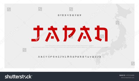 Japanese modern style alphabet font typeface. Typography japan asian fonts and number. English letters uppercase and numbers #Ad , #AFFILIATE, #typeface#font#japan#Typography Japanese English Font, Japan Lettering, Number English, Asian Font, Japan Soccer, Typeface Typography, Match Font, Japanese Kids, English Fonts