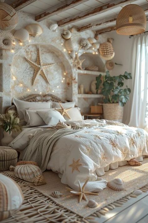 15 Aesthetic Coastal Bedroom Ideas for a Dreamy Retreat 24 Coastal Theme Bedroom, Coastal Beach Bedroom, Summer Bedrooms, Beach Inspired Bedroom, Surf Bedroom, Ocean Themed Rooms, Ocean Bedroom, Ocean Themed Bedroom, Beach Room Decor