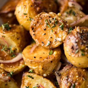 Warm Potato Salad, Loaded Potato Salad, Recipe Using Honey, Potato Salad Mustard, Honey Mustard Recipes, Roasted Potato Salads, Warm Potato Salads, Salad Cucumber, Easy Potato Salad