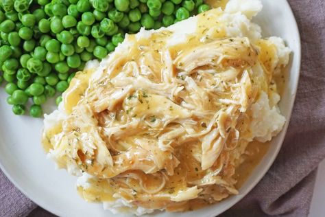 Slow Cooker Chicken And Gravy – Amy's Recipe Book Slow Cooker Chicken And Gravy, Crockpot Chicken And Gravy, Chicken Slow Cooker, Chicken And Gravy, Fluffy Mashed Potatoes, Fluff Desserts, Chicken Ideas, Homemade Dinner Rolls, Chicken Gravy