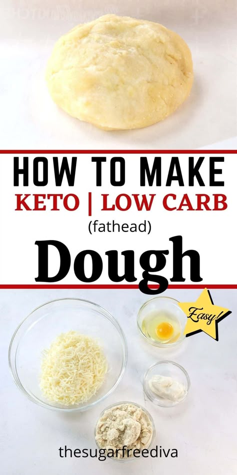 How To Make Keto Fathead Dough, the basic 'bread' dough that can be used in gluten free, keto and low carb diet recipes Fathead Dough Biscuits, Keto Fathead Dough, Keto Flatbread, Snacks Dinner, Fat Head Dough, Gluten Free Dough, Fathead Dough, Pizza Roll, Diy Pizza