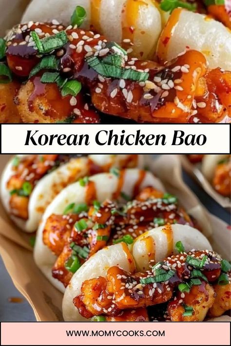 Korean Chicken Bao is a mouthwatering fusion of Korean flavors and the soft, pillowy texture of Chinese-style bao buns. This recipe combines spicy and savory gochujang-marinated chicken with fresh, crunchy vegetables for an irresistible flavor profile. It’s perfect for a fun, unique meal that’s easy to make at home. Let’s dive into the details and make this incredible dish! Korean Chicken Bao, Crunchy Vegetables, Korean Chicken, Chinese Take Out, Bao Buns, Marinated Chicken, Flavor Profiles, Junk Food, Chinese Style