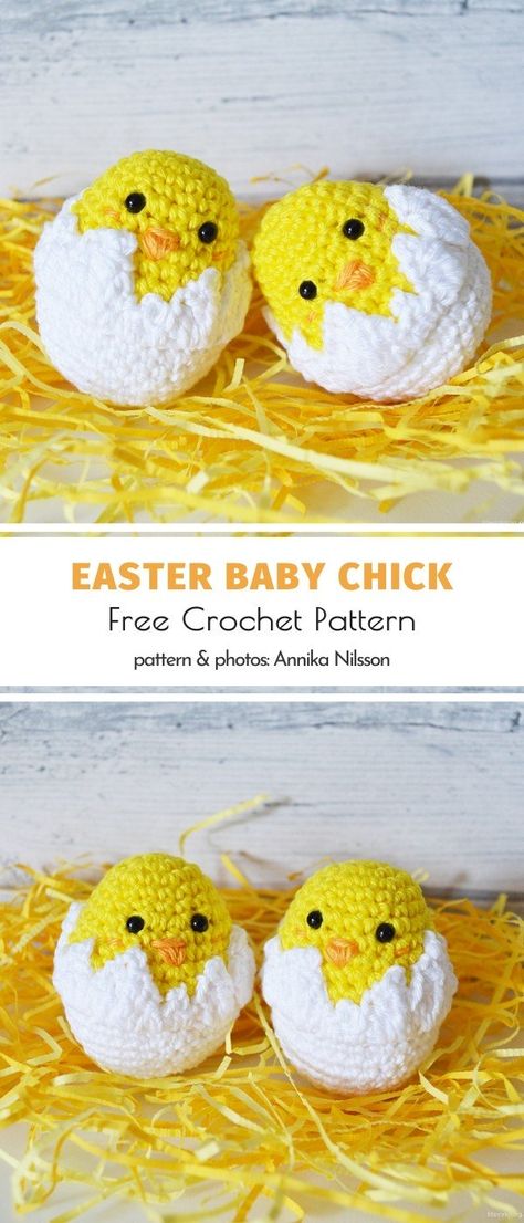 Easter Amigurumi, Easter Crochet Patterns Free, Crochet Easter Basket, Crochet Easter, Crochet Chicken, Easter Crochet Patterns, Crochet Bunny Pattern, Easter Baby, Pola Amigurumi