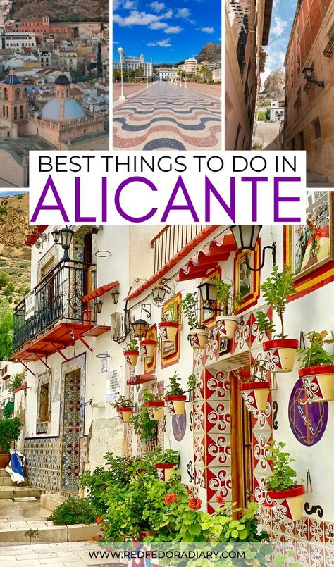 What to do in Alicante | Alicante City Break | What to eat in Alicante | Alicante Hotels | Alicante Tours | Alicante Beaches | Holidays in Spain | Alicante travel | Spain travel | Alicante España | places to visit in Spain | where to go in Spain | places to go in Spain | cities in Spain to visit | Alicante things to do | Alicante attractions | Alicante Itinerary | day trips from Alicante | Pink Lake in Spain | Torrevieja Pink Lake | places to see in Spain | Alicante Spain Things To Do In Alicante Spain, Alicante Spain Things To Do In, Alicante Old Town, Alicante Spain Outfit, Where To Go In Spain, Alicante Photo Ideas, Costa Blanca Spain, Alicante Restaurant, Alicante Spain Aesthetic